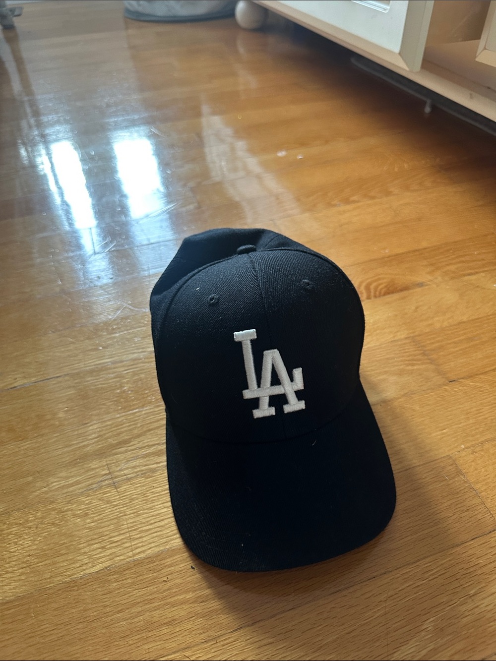 Black LA Logo Baseball Cap for Women